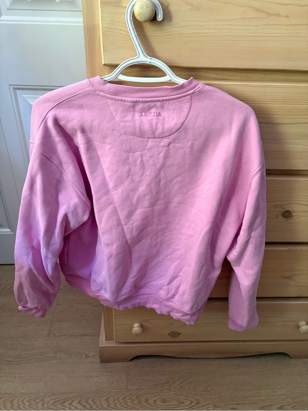 Aritzia sweat fleece set in morganite pink- perfect crew and joggers - Picture 7 of 7